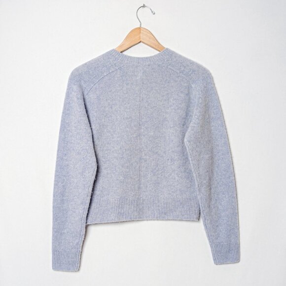 NEW BABATON Luxe Cashmere Crew Sweater Baby Blue Crewneck Wool XS ARITZIA - Picture 9 of 13